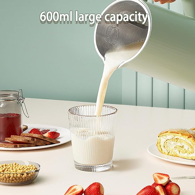 Soybean Machine Soy Milk Maker Juice Blender 600ml Portable Blending Machine with 12-Hour Timer and Auto Clean for 1-3 People Touch Control Kitchen Appliance