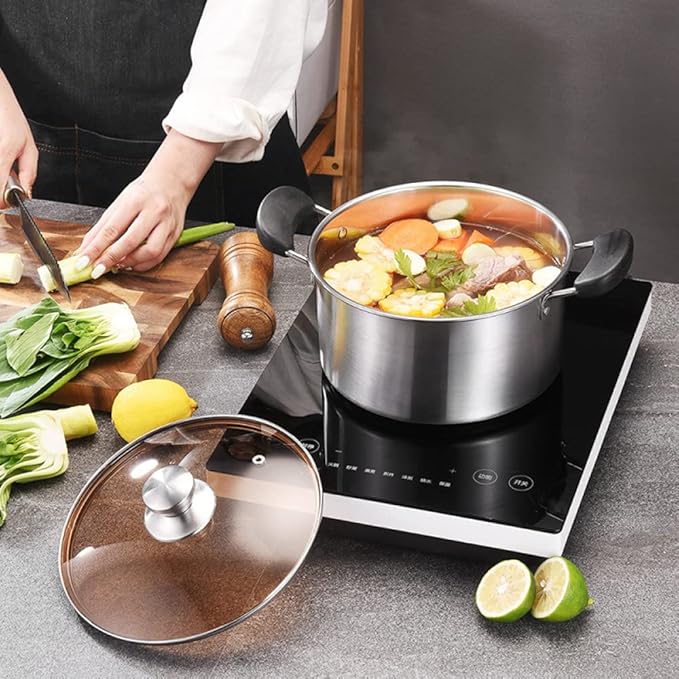 Cooking Pot Nonstick Cookware Sets 401 Stainless Steel Cooking Pots and Pans Home Kitchenware Variety Pack 2 Piece a (3 Piece a Variety Pack)