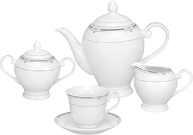 Lorren Home Trends 57-Piece Porcelain Dinnerware Set Rio Service for 8