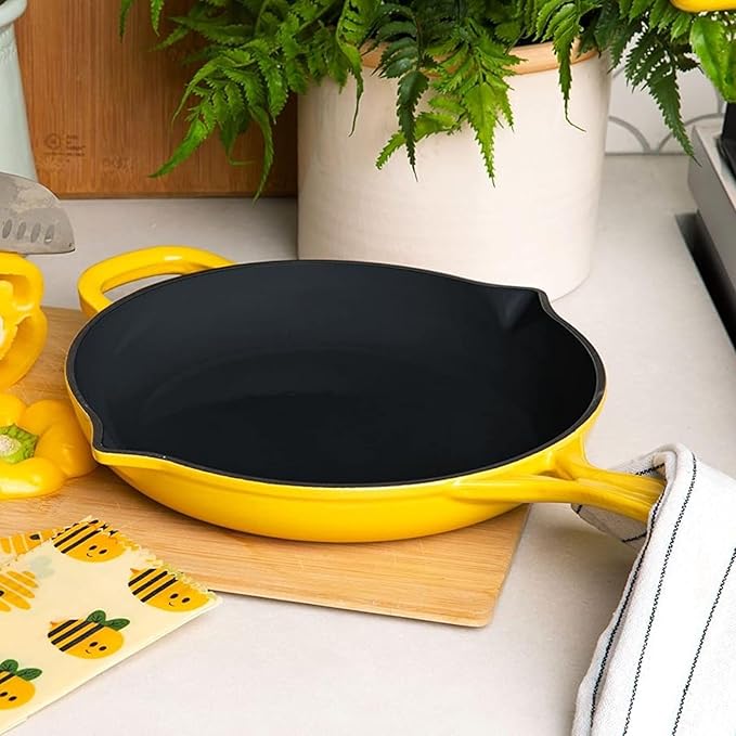 Larder &amp Vine 21 Piece Cookware Set (Limoncello) | Dutch Oven Utensil Set Saucepan Skillet and Trivets
