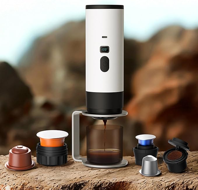 Single Button Operations Capsuled Coffee Maker Detachable Parts Fast Systems Portable Design For Car Camping