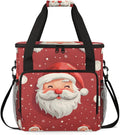 Cute Santa Claus Coffee Maker Carrying Bag Watercolor Santa Claus Travel Storage Bag Compatible with K-Mini or K-Mini Plus Single Serve Coffee Brewer Carrying Case with Pockets &amp Shoulder Strap