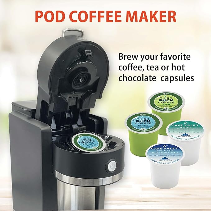 Café Valet Barista Single Serve Coffee Maker Compatible with K-Cup Coffee Pods Compact Design
