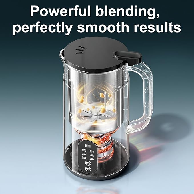 𝟲 𝗶𝗻 𝟭 Nut Milk Maker Machine 20 oz(600ml) Homemade Almond Soy Oat Plant-Based and Non-Dairy Beverages Almond Miilk Makerr Delay Start/Boil Water/Keep Warm Soy Milk Machine Nut Milk Bag