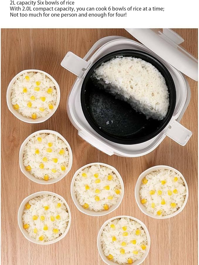 Car Rice Cooker 2L 12V Fast Cooking Anti Stick Insulation Reservation Function Electric Rice Pot for Travel