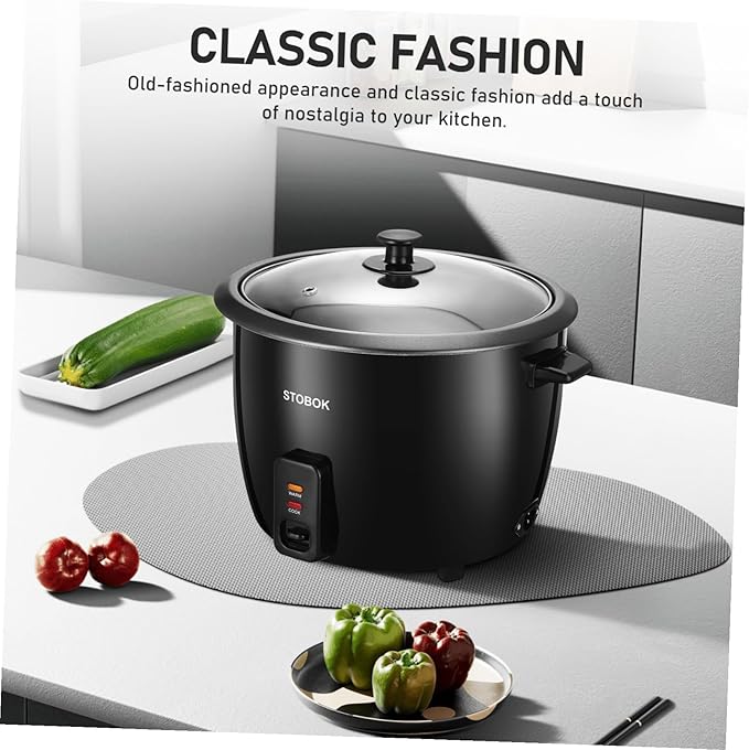 PRETYZOOM Portable Electric Rice Cooker Multi-functional Travel Pot with Clear Lid for Camping and Home Use Automatic Keep Warm Mode US Plug Compatible