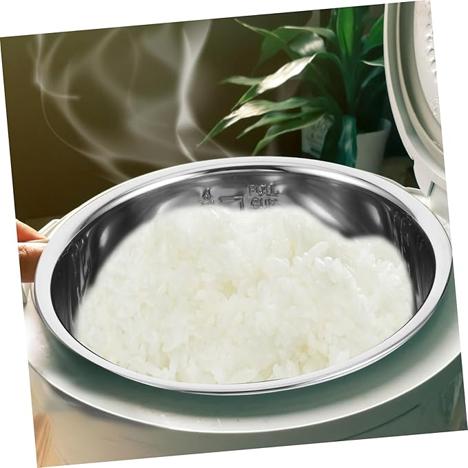 BESPORTBLE Stainless Steel Rice Pressure Cooker - 10 Cup Cooker Liner Container Ceramics Thicken