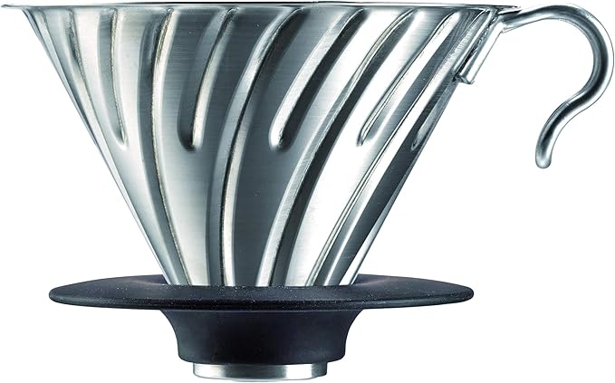 Hario V60 Metal Coffee Dripper Size 02 Silver