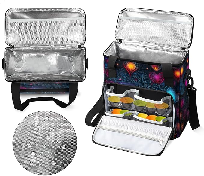 Heart Cobweb Coffee Maker Carrying Bag Portable Travel Storage Tote Bag Compatible with K-Mini or K-Mini Plus Single Serve Coffee Brewer Carrying Case with Multiple Pockets &amp Shoulder Strap