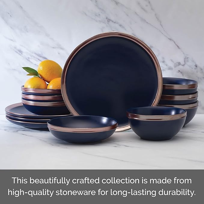 Mikasa Miller 12 Piece Dinnerware Set Service for 4 Blue