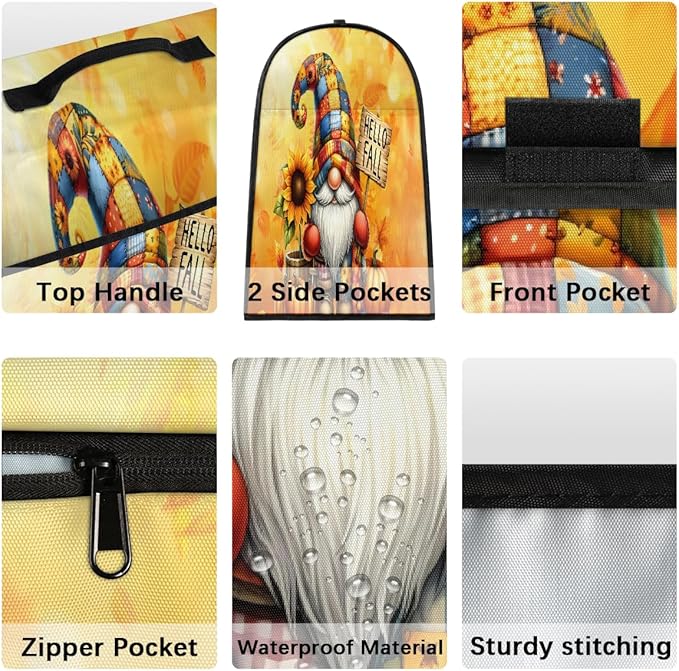 cfpolar Kitchen Aid Mixer Cover Compatible with 6-8 Quarts Fall Dwarf Sunflower Pumpkins Stand Mixer Cover Kitchen Aid Mixers Accessories Appliance Organizer Bag Dust Covers with Zipper Pocket