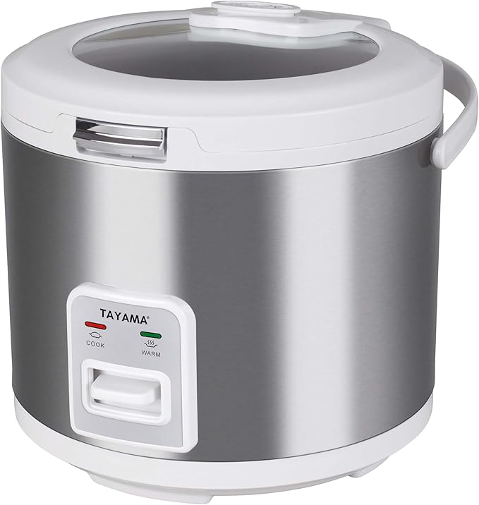 TAYAMA 10-Cup Automatic Rice Cooker &amp Warmer with Glass Lid