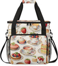 Cake Coffee Berry Coffee Maker Travel Bag for Keurig K-Mini/K-Mini Plus Insulated Waterproof Tote with Pockets Portable Single-Serve Brewer Case