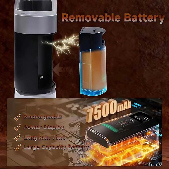 Portable Coffee Maker Removable 7500mAh Battery 20Bar High-Pressure Fast Extraction USB Charging Stand &amp Carry Bag Supports Coffee Grounds &amp NS Pods Ideal Camping Makers for Travel