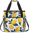 Printed Lemon Coffee Maker Carrying Bag Compatible with K-Mini or K-Mini Plus Portable Single Cup Coffee Maker Case with Pockets for K Cup Pods