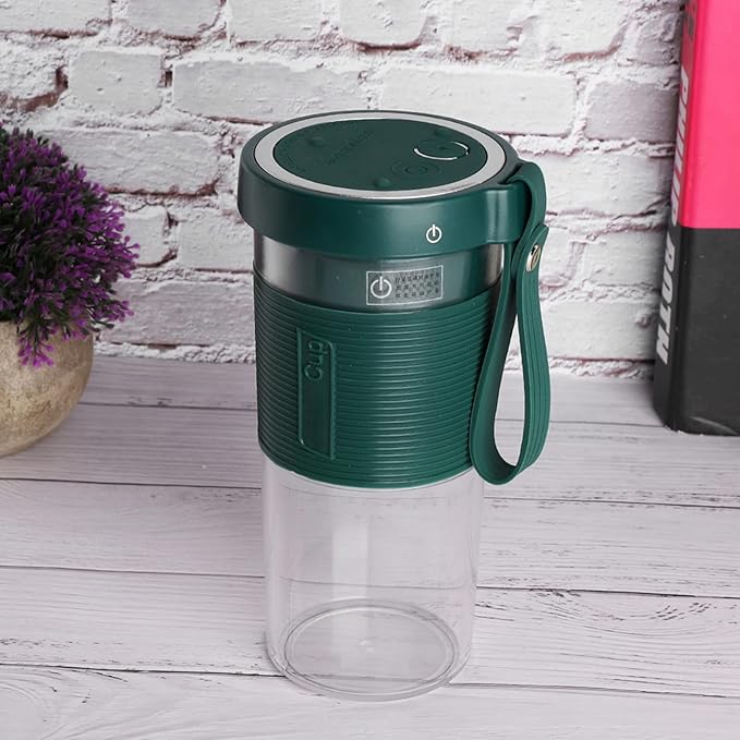 Portable Electric Juicing Cup USB Rechargeable Travel Juicer 320ml Capacity with Three Leaf Cutter Head Lightweight Mixer for Home Outdoor Use Food Grade Material Safe for Baby (320ml)
