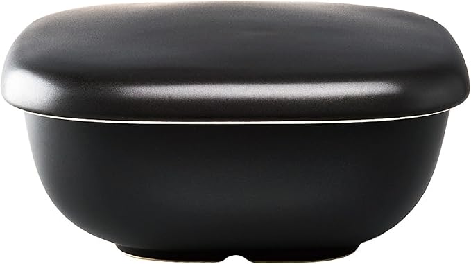 HARIO GO-2B Rice Pot Microwave Safe Black 2 Pieces Made in Japan