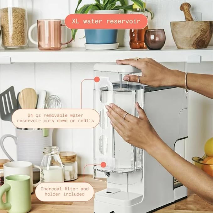 Programmable Single Serve Coffee Maker with Integrated Burr Grinder Touch Controls Fresh Custom Brew Compact Design Easy to Use
