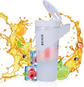 BRRNOO Bottle Smoothie with 6 Blades Powerful 22000rm Juicer Cup 4000mAh Type C Rechargeable 460ml Portable for Shakes and Smoothies (White)