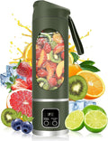 Paramexview® Portable Blender 16oz/500ml for Juices &amp Smoothies with 12 Stainless Steel Blades | USB Rechargable &amp 3 Levels Multi-Speed Control | 50W Powered fusion Portable Blender