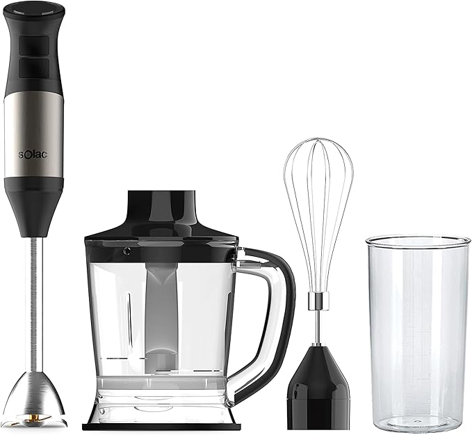 Solac Professional 1000W* Stainless Steel Hand Blender w/Accessories KitStandardSJK-1172