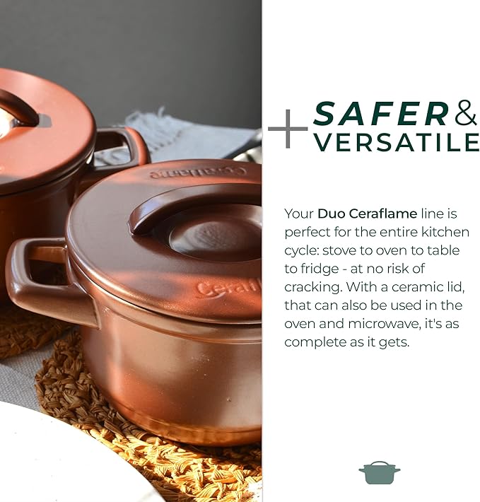 9 Piece Cookware Set Shiny Caramel with Ceramic Lid - Non-toxic Cookware Casserole and Frying Pan Set for Healthy Cooking Dishwasher Safe