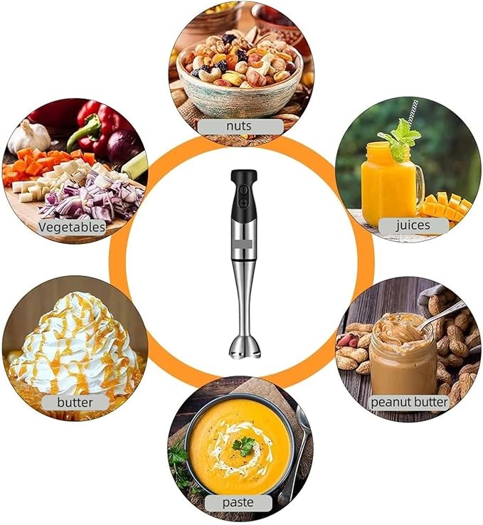 Fit for 3 in 1 Immersion Blender - Electric Hand Blender with Detachable Base Chopper and Whisk for Juices Jams and Mincemeat