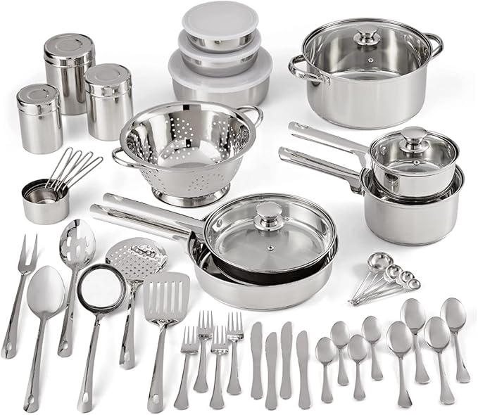 Stainless Steel Cookware And Kitchen Combo Set Accessories