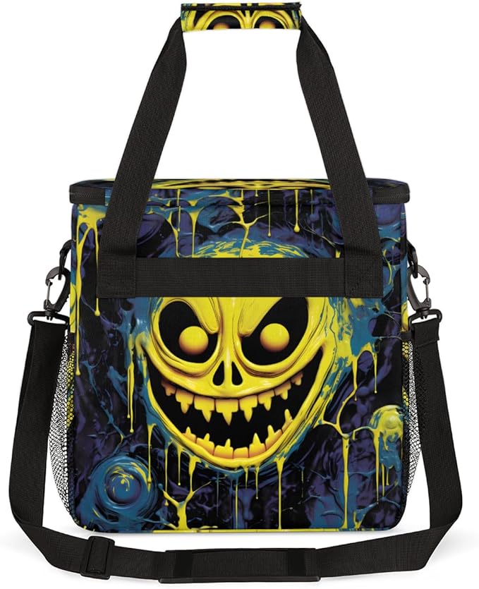 Halloween Ghosts Coffee Maker Carrying Bag Gothic Ghosts Travel Storage Bag Compatible with K-Mini or K-Mini Plus Single Serve Coffee Brewer Carrying Case with Multiple Pockets &amp Shoulder Strap