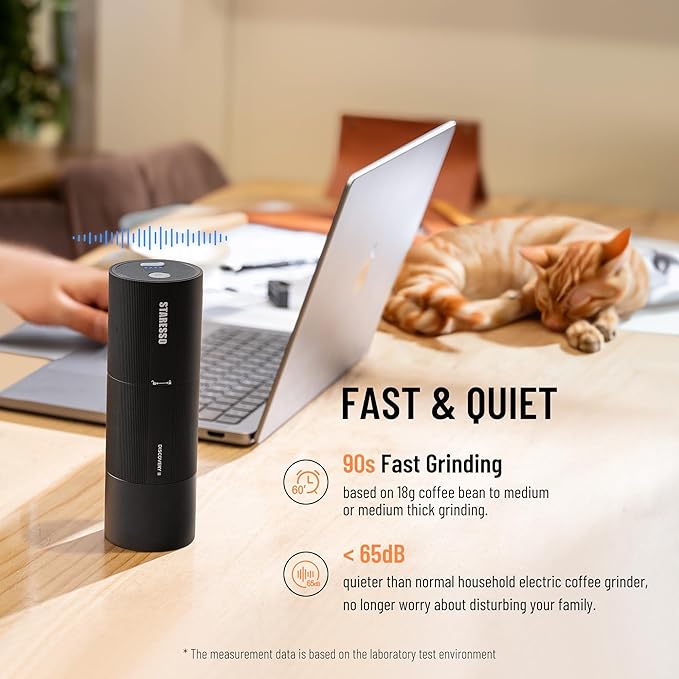STARESSO PLUS Portable Coffee Maker &amp Discovery II PLUS Electric Coffee Grinder