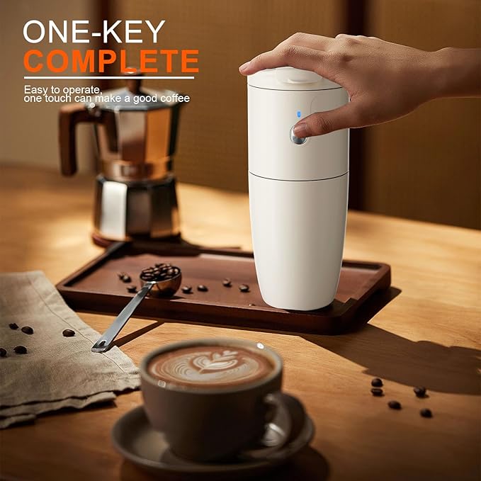Self-Heating Electric Coffee Maker Cup Portable Mini Coffee Maker Compact Design for Camping Hiking Traval