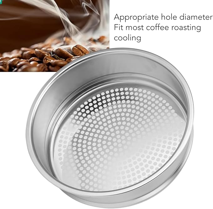 Coffee Bean Screen Cooler Cooling Plate Shower Coarse Mesh 5mm Household Baking Machine Compone for Household Cafe Roasting Cooling Rich Flavour
