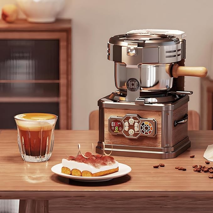 Coffee MakerDrip Coffee Maker w/Raw Wood Appearance DesignCoffee Concentration is OptionalTea Washing FunctionAdjustable Water Temperature (Coffee Bean Roaster)