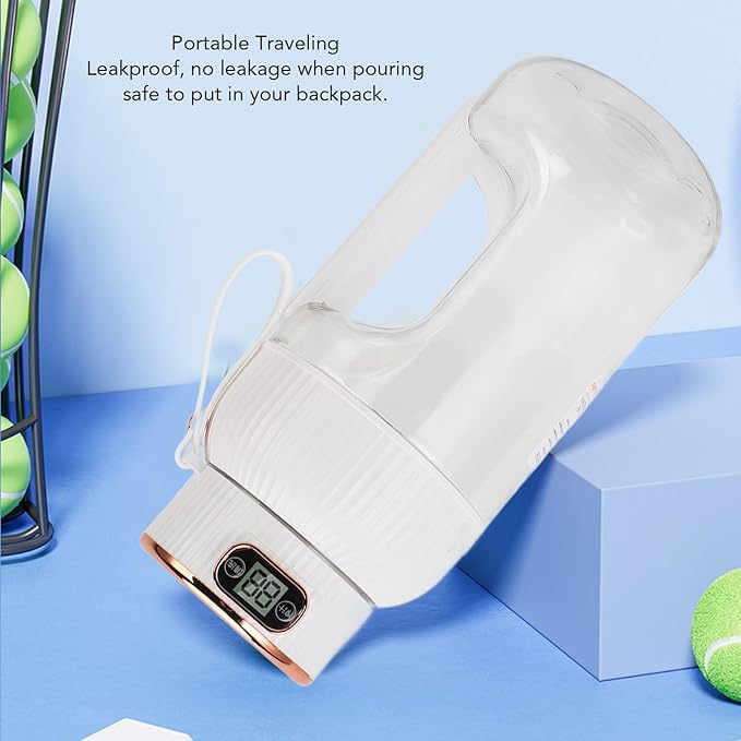 Portable Juicer Cup 150W 1200ml Mini Travel Blender with Detachable Design and Overload Prevention for Gym Home Office Sports Use (White)