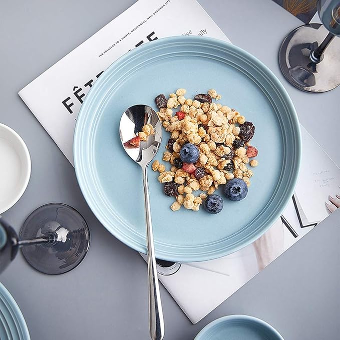 Ceramics Dinner Sets 56 Pieces Nordic Style Series Porcelain Dinnerware Combination Set | Plates and Cereals Bowls Sets for Wedding Gifts and Family PartyPink