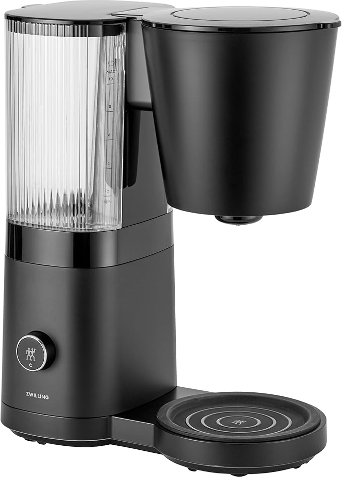 ZWILLING Enfinigy Drip Coffee Maker with Thermo Carafe 10 Cup Awarded the SCA Golden Cup Standard Black