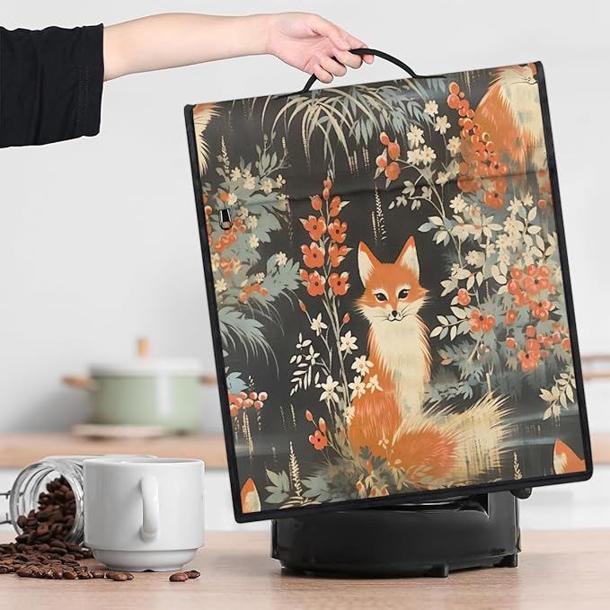 cfpolar Kitchen Aid Mixer Cover Compatible with 6-8 Quarts Animal Fox Flower Stand Mixer Cover Kitchen Aid Mixers Accessories Appliance Organizer Bag Dust Covers with Zipper Pocket