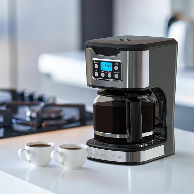 12-Cup Programmable Drip Coffee Maker Stainless Steel Auto Shut-Off