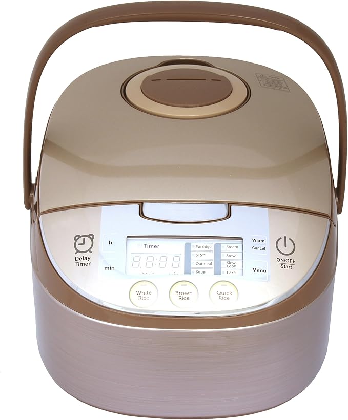 SPT RC-1206 6 Cups Multi-functional Rice Cooker: Brown Rice White Rice Porridge Oatmeal Soup Steam Stew Slow Cook and Cake
