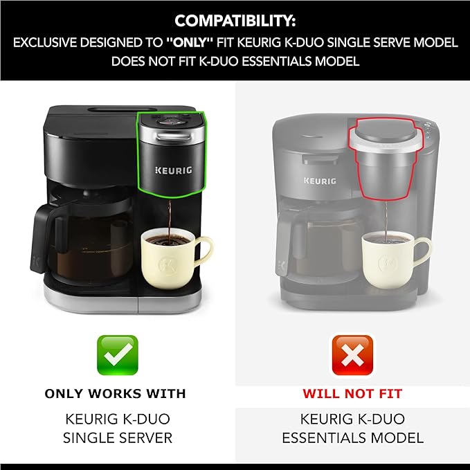 12-Cup Carafe Replacement Only Compatible with keurig-K Duo Single Serve 5100 Model Will Not Fit keurig-K Duo Essentials Single Serve Coffee Maker and K-Duo Hot &amp Ice