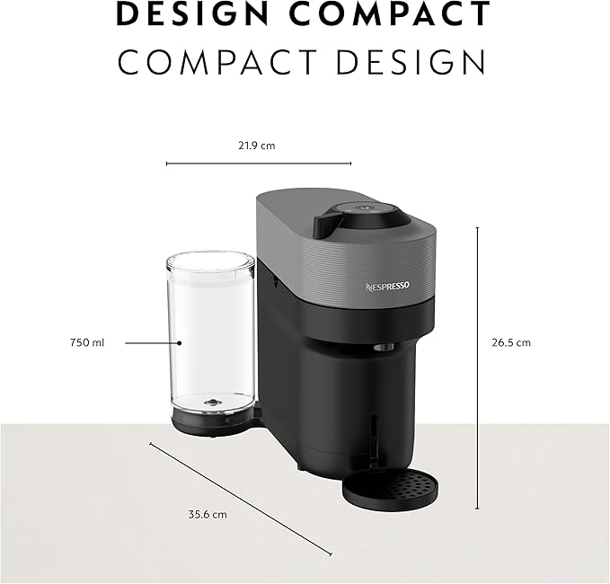 Nespresso Vertuo Pop+ Coffee and Espresso Maker by Breville Dark Grey