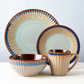 GaRcan 16-Piece Porcelain Dinnerware Set Service for 4 Kitchen Stoneware Dinnerware Sets Plates and Bowls Sets Dinner Dishes Set with Dinner Plates