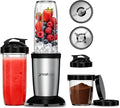 Compact Personal Blender for Smoothies &amp Shakes 2-in-1 Bullet Blender and Grinder with 11-Piece Set 2×24oz To-Go Cups + 10oz Grinding Cup Ice Crushing BPA-Free Dishwasher SafeIdeal Gift