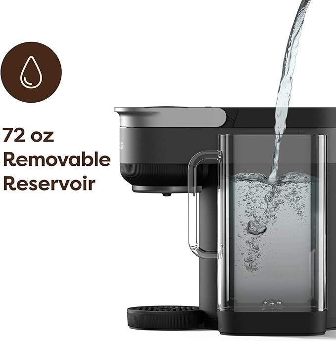 Keurig K-Crema Single Serve K-Cup Pod Coffee Maker PressureInfusion &amp MultiStream Technology Brews Crema-Topped Coffee Espresso-Style Shots Classic Coffee Tea Cocoa 72 oz Removable Reservoi