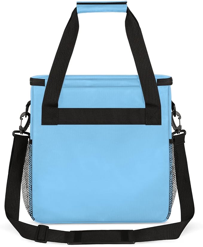 Lightskyblue Coffee Maker Carrying Bag Waterproof Insulated Leakproof Cooler Bag Portable Storage Tote Bag Organizer With Shoulder Strap