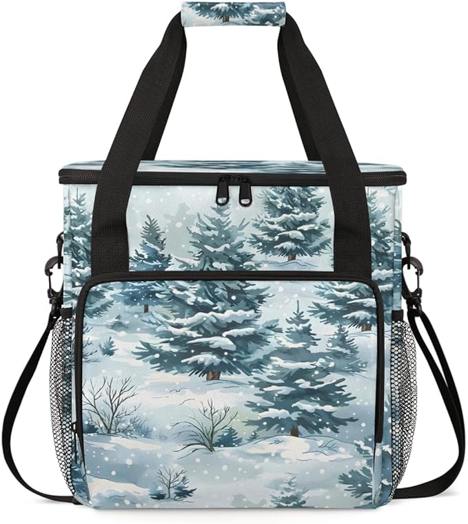 Graffiti Tree Coffee Maker Carrying Bag Christmas Festivals Travel Storage Bag Compatible with K-Mini or K-Mini Plus Single Serve Coffee Brewer Carrying Case with Multiple Pockets &amp Shoulder Str