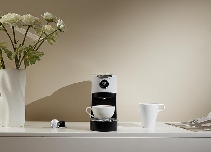 Legend Vansen Espresso Machine for Nespresso Original PodsEspresso Coffee Machine with 2 Extraction Modes and 41oz Removable Water TankCompact Capsule Coffee Maker for Home、Office