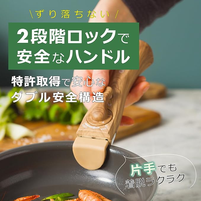 [Online Limited Color] Green Pan Click Chef 5-Piece Set Smoky Blue Mayflower Color