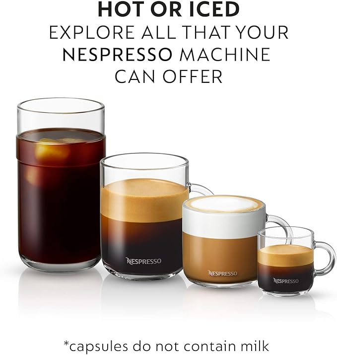 Nespresso Vertuo Pop+ Coffee and Espresso Machine by De'Longhi Pacific Blue Capsules Vertuo Line