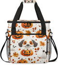 Retro Pumpkin Coffee Maker Carrying Bag Graffiti Pumpkin Travel Storage Bag Compatible with K-Mini or K-Mini Plus Single Serve Coffee Brewer Carrying Case with Multiple Pockets &amp Shoulder Strap